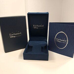DISNEY Enchanted Fine Jewelry Earring EMTPY‎ BOX ONLY blue studded studs folder